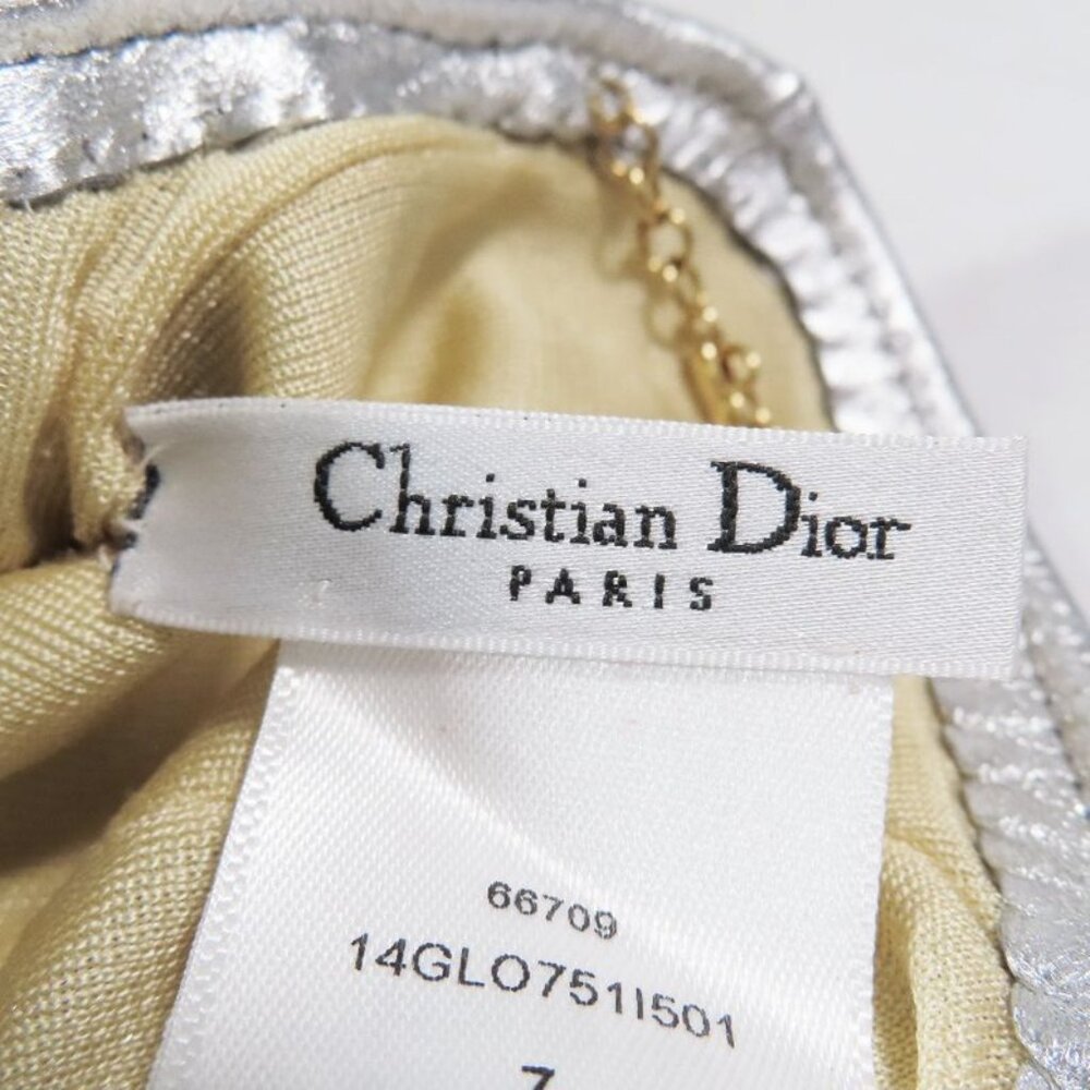 Christian Dior Lamb Leather Gloves Logo & Pearl Chain Charm 7 - Picture 5 of 8